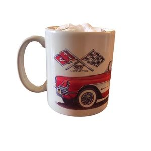 80s Corvette Collectible Mug Red Car Vintage Retro Coffee Cup